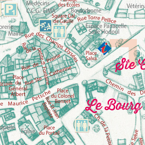 Plan de ville Guillestre Hautes Alpes