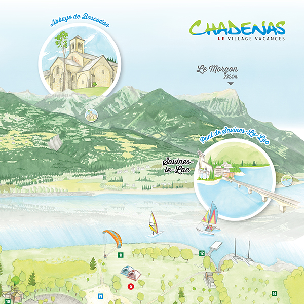 Panneau d'orientation Chadenas